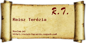 Reisz Terézia névjegykártya